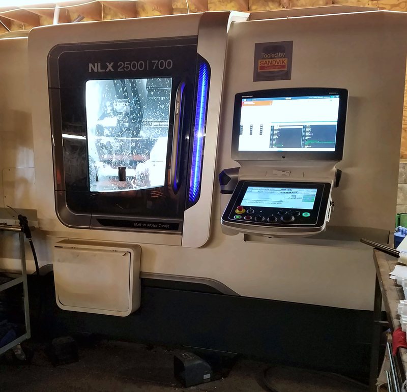 DMG Mori NLX2500|700 turning center, door and control