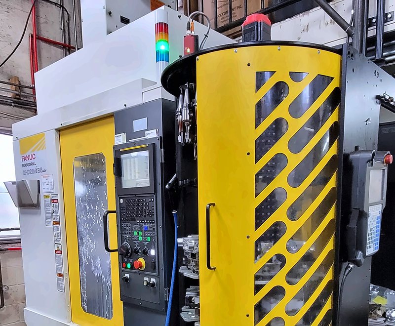 Fanuc Robodrill 5-axis machining center with its 69-station tool magazine